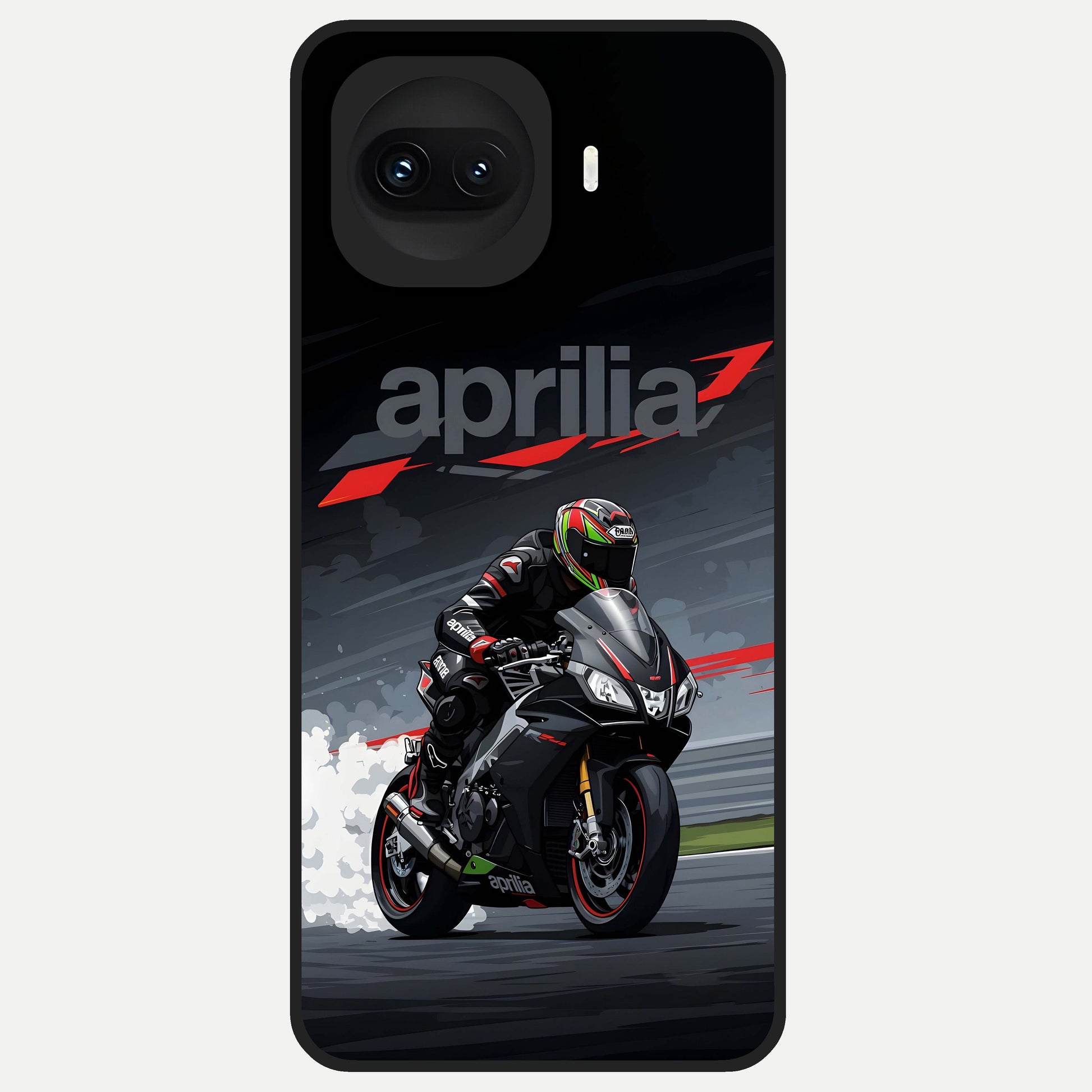  Dark Aprilla Glass Case for iQOO 15R back cover – full design glossy printed glass finish