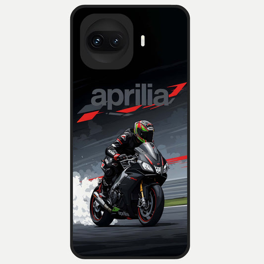  Dark Aprilla Glass Case for iQOO 15R back cover – full design glossy printed glass finish
