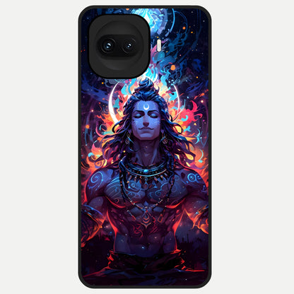  Divine Fire Shiv Glass Case for iQOO 15R back cover – full design glossy printed glass finish