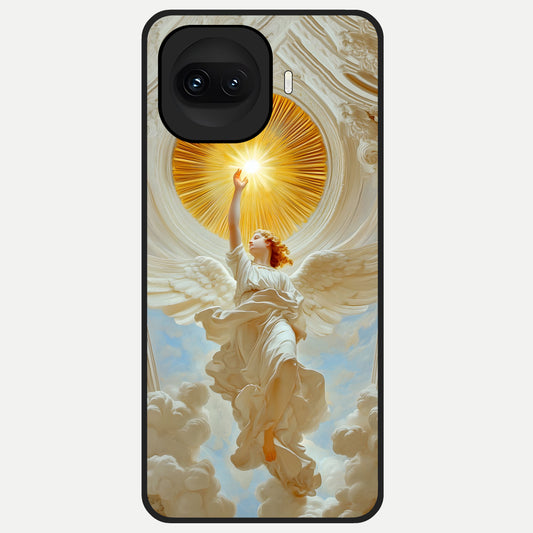  Divine Light Angel Glass Case for iQOO 15R back cover – full design glossy printed glass finish