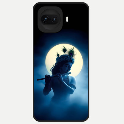  Divine Moon Flute Glass Case for iQOO 15R back cover – full design glossy printed glass finish