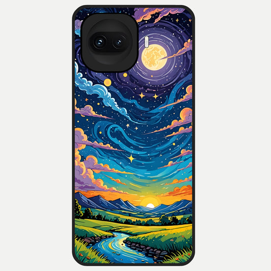  Dreamy Night Landscape Glass Case for iQOO 15R back cover – full design glossy printed glass finish