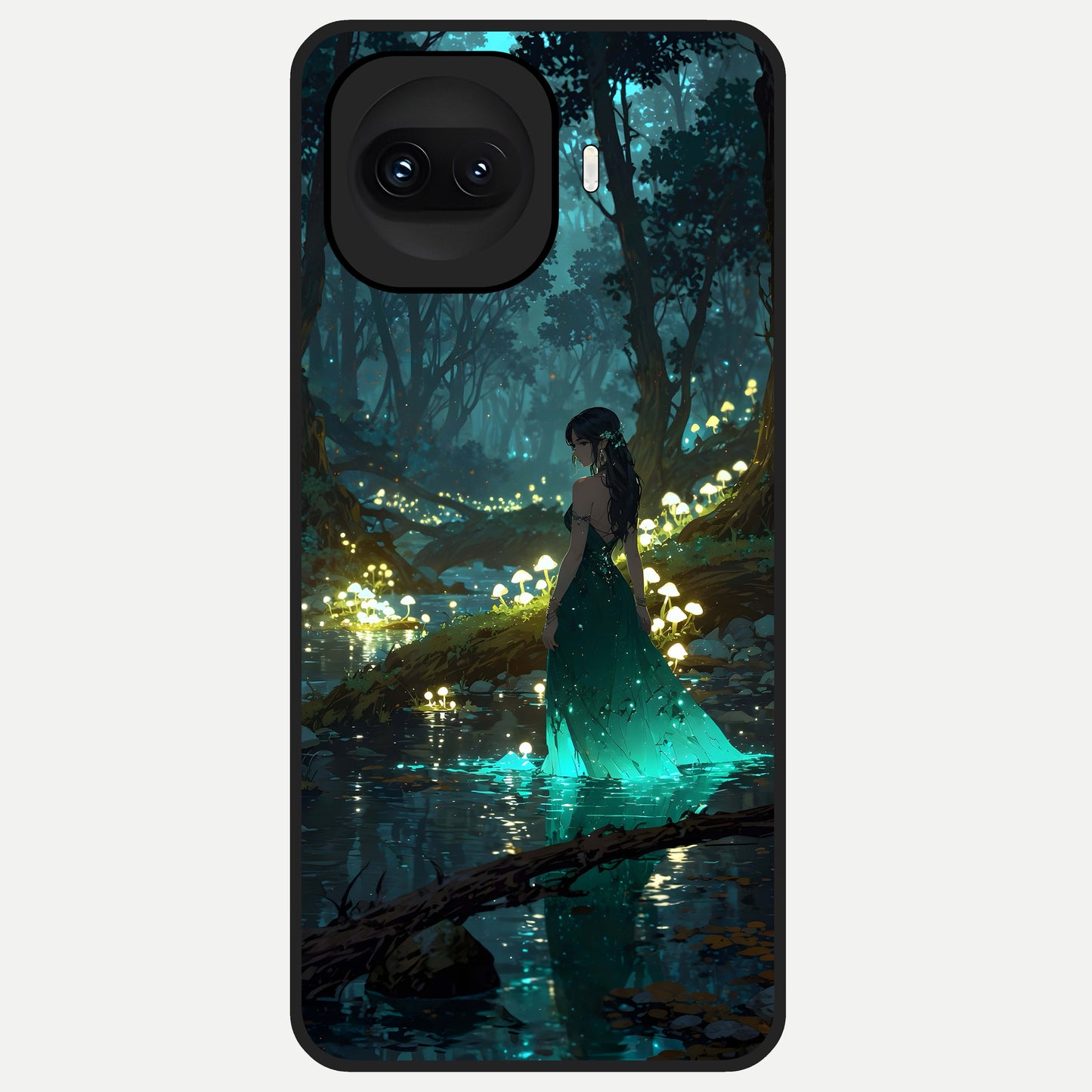  Enchanted Forest Glow Glass Case for iQOO 15R back cover – full design glossy printed glass finish