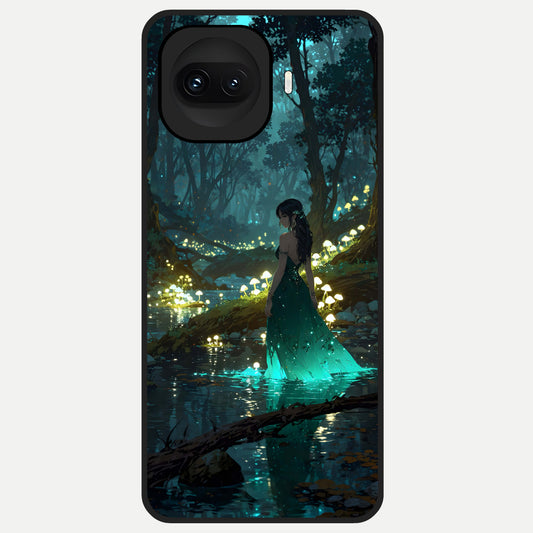  Enchanted Forest Glow Glass Case for iQOO 15R back cover – full design glossy printed glass finish