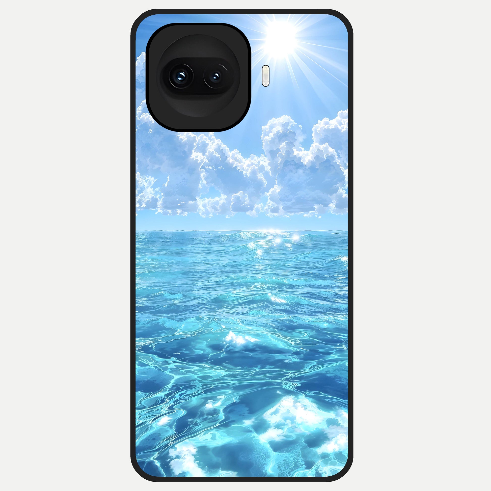  Endless Ocean Horizon Glass Case for iQOO 15R back cover – full design glossy printed glass finish