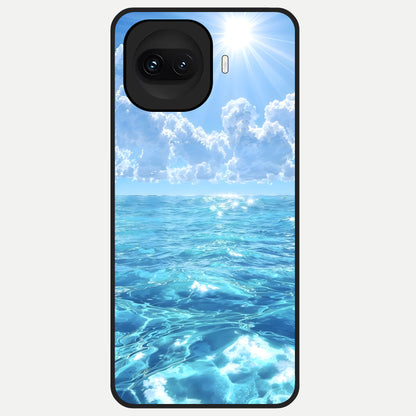  Endless Ocean Horizon Glass Case for iQOO 15R back cover – full design glossy printed glass finish