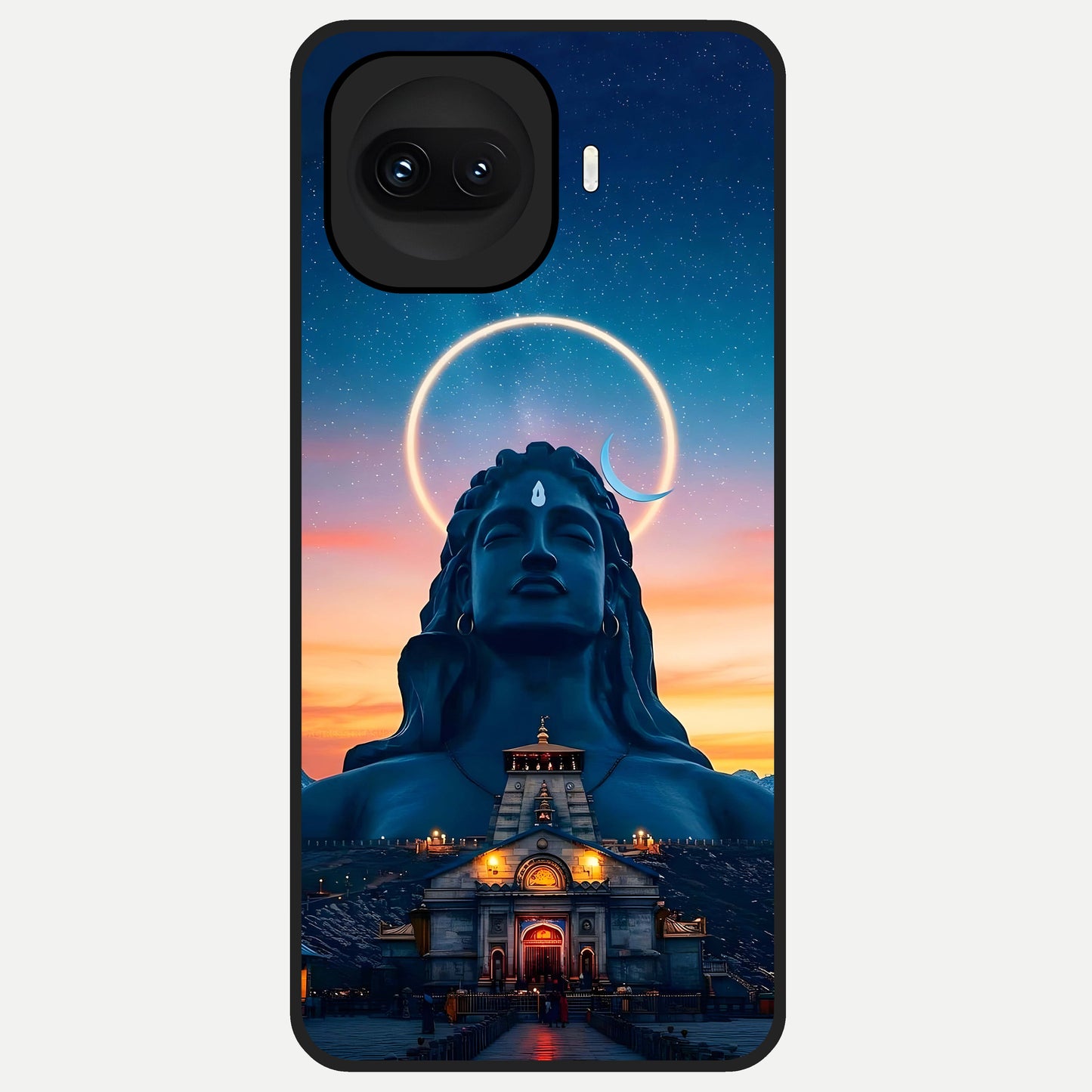  Eternal Shiva Aura Glass Case for iQOO 15R back cover – full design glossy printed glass finish