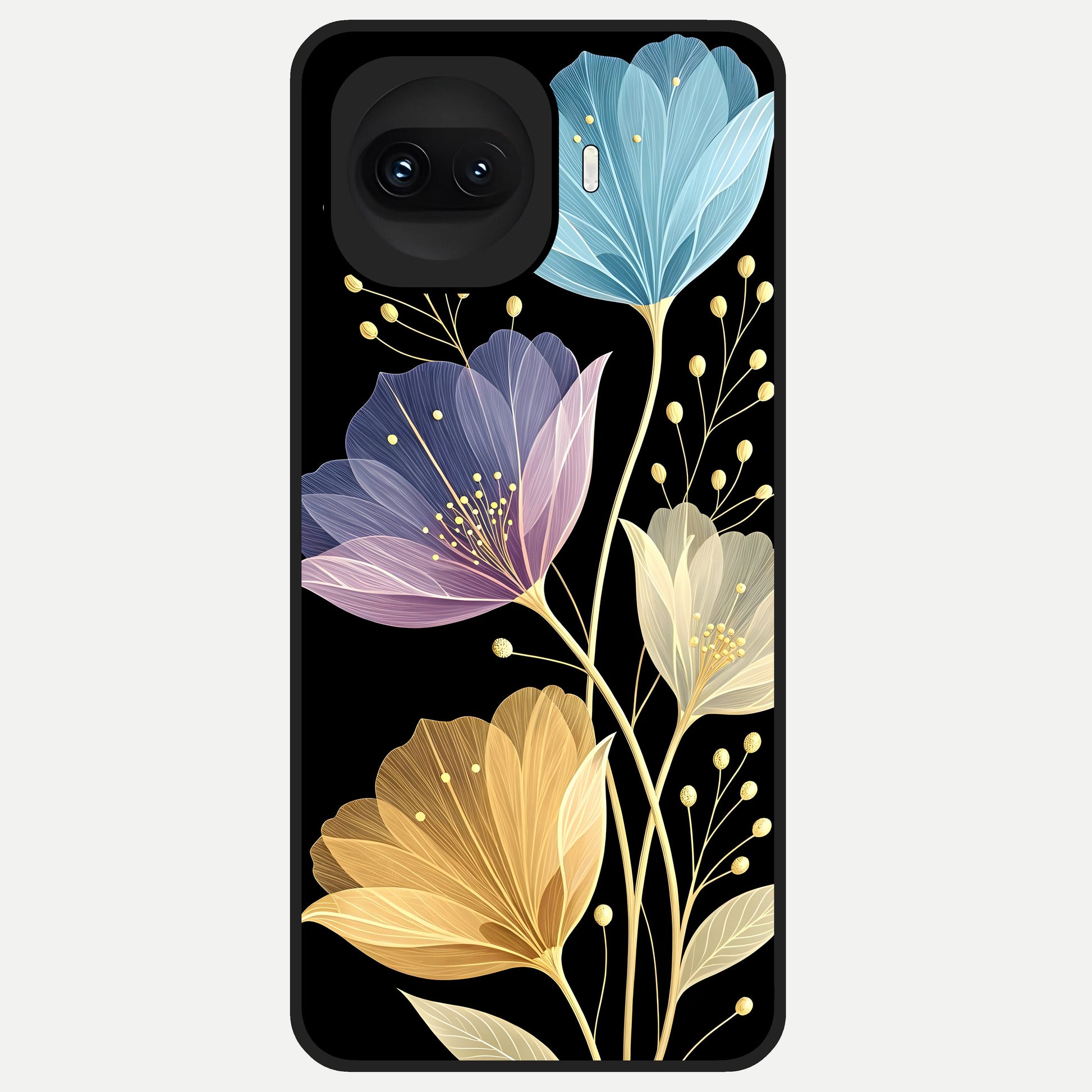  Flower Bloom Glow Glass Case for iQOO 15R back cover – full design glossy printed glass finish