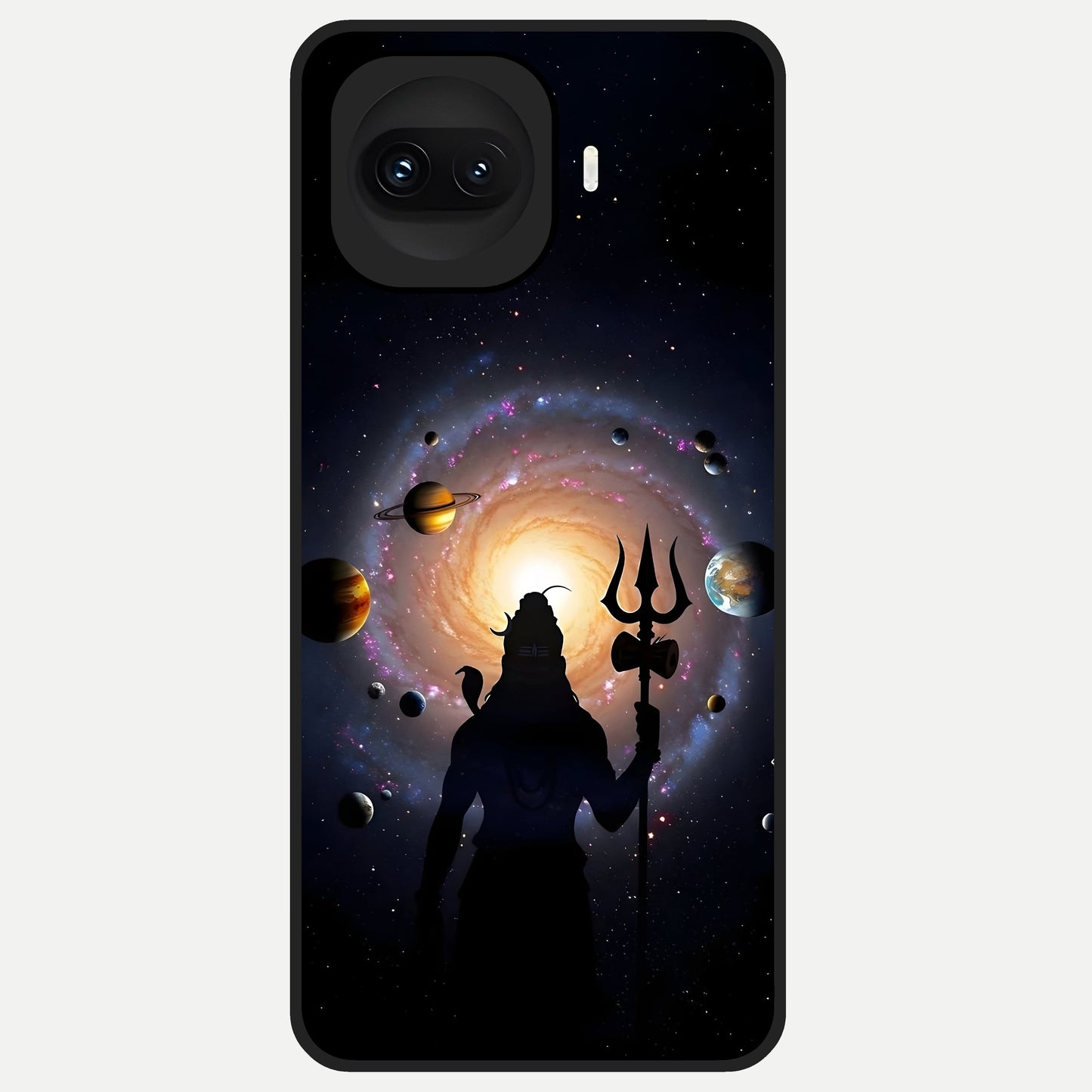 Galactic Shiva Vision Glass Case for iQOO 15R back cover – full design glossy printed glass finish