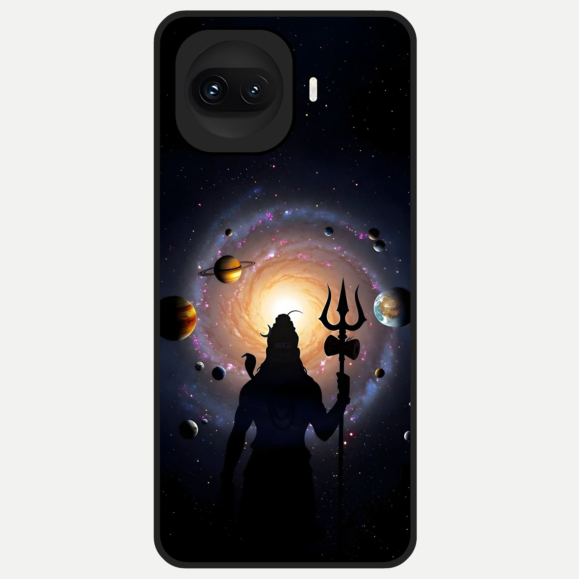  Galactic Shiva Vision Glass Case for iQOO 15R back cover – full design glossy printed glass finish