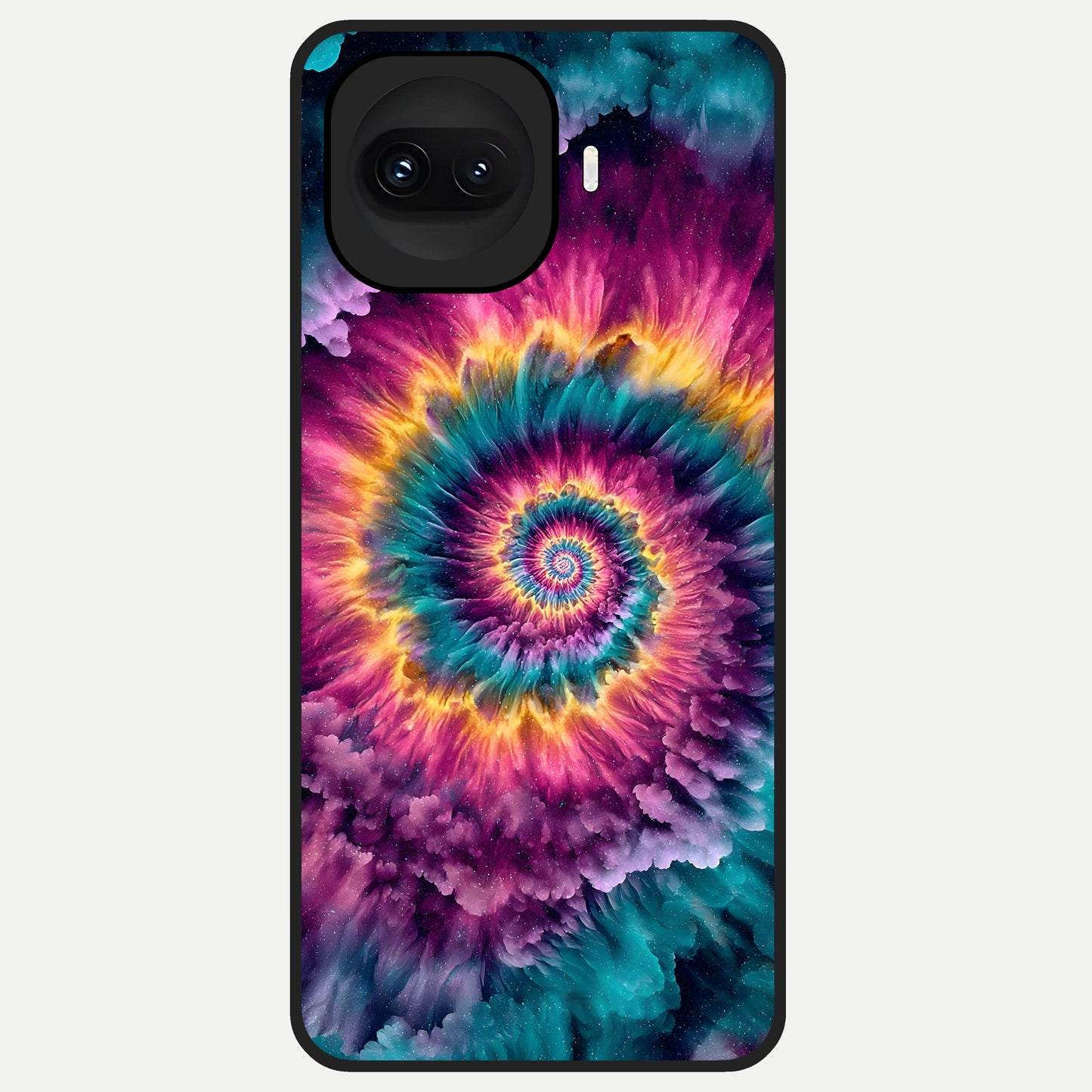  Galactic Spiral Burst Glass Case for iQOO 15R back cover – full design glossy printed glass finish