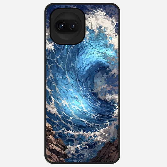 Giant Ocean Wave Glass Case for iQOO 15R back cover – full design glossy printed glass finish