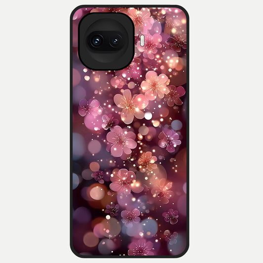  Glowing Petal Bliss Glass Case for iQOO 15R back cover – full design glossy printed glass finish