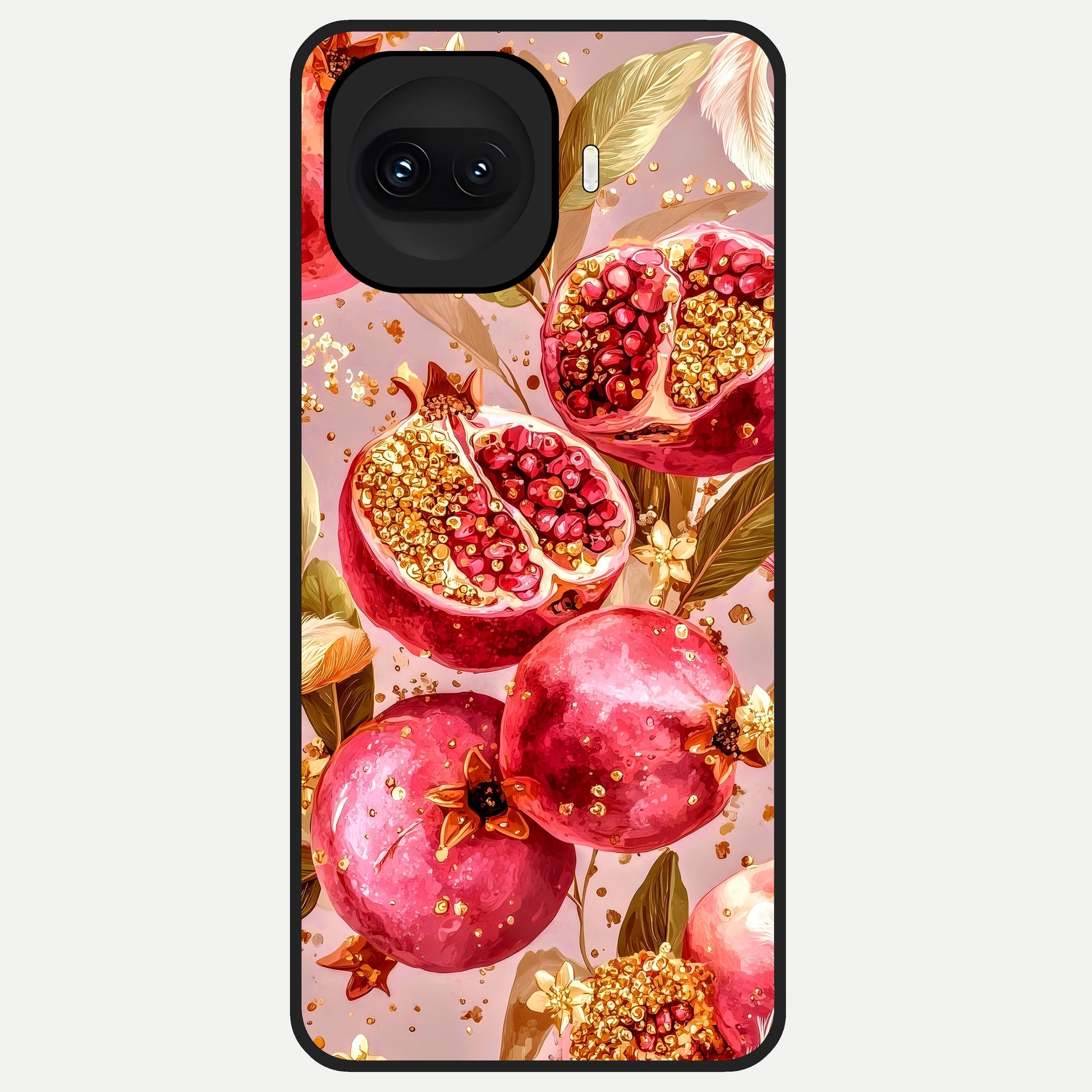  Golden Bloom Glow Glass Case for iQOO 15R back cover – full design glossy printed glass finish