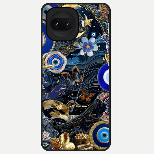  Golden Moon Magic Glass Case for iQOO 15R back cover – full design glossy printed glass finish