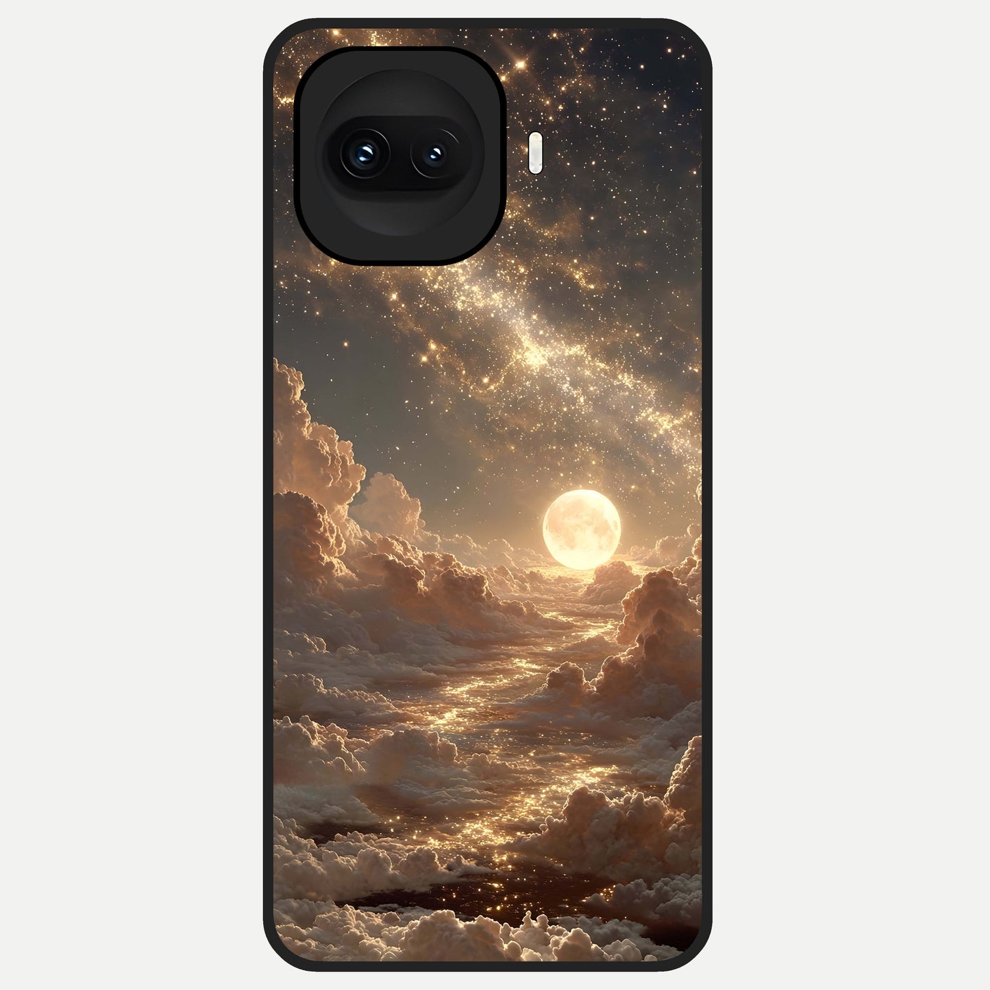  Golden Sky Dream Glass Case for iQOO 15R back cover – full design glossy printed glass finish