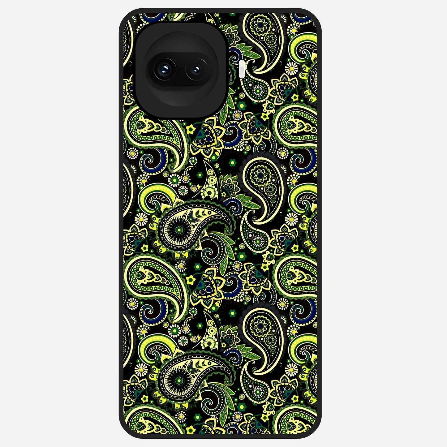  Green Lemon Glass Case for iQOO 15R back cover – full design glossy printed glass finish