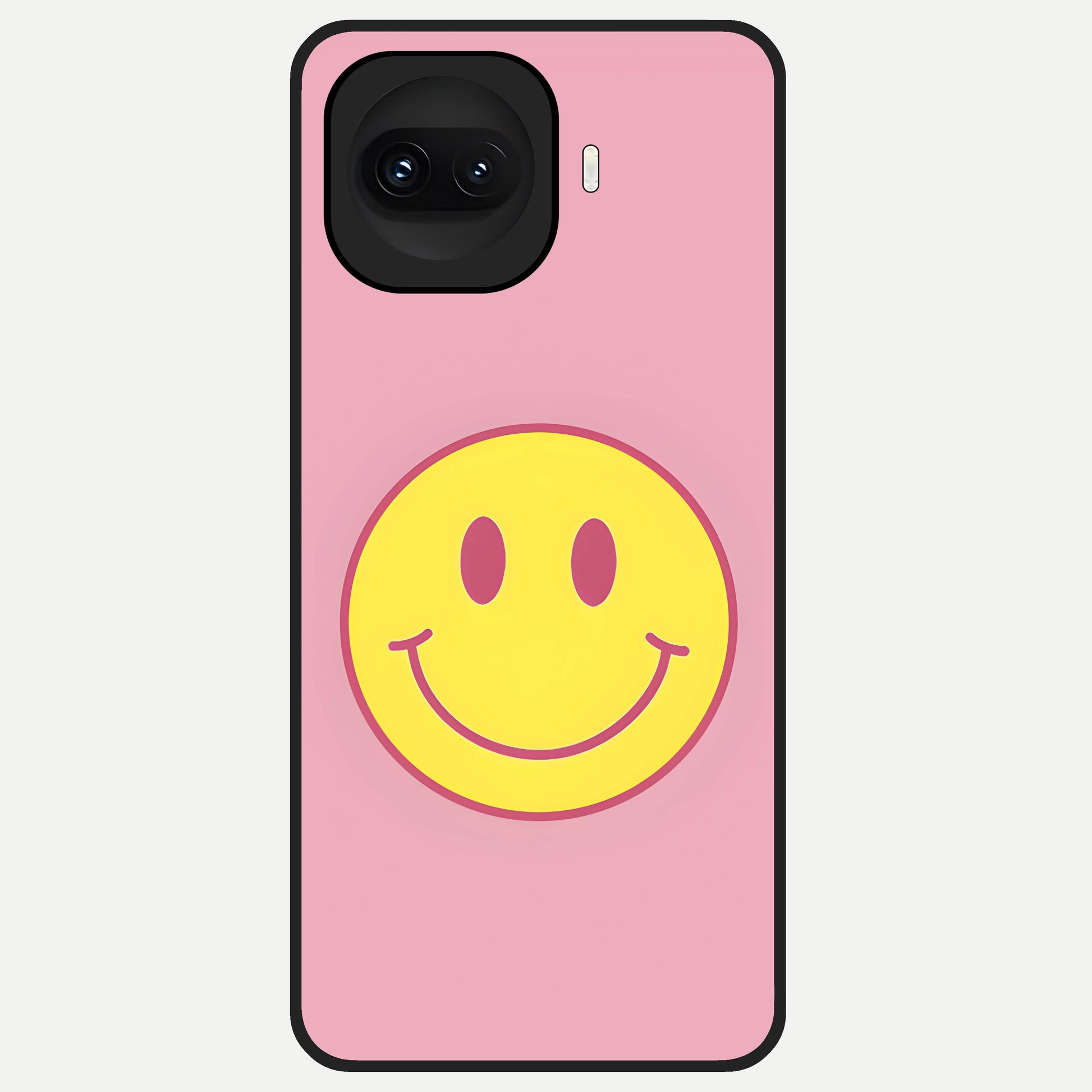  Happy Pink Mood Glass Case for iQOO 15R back cover – full design glossy printed glass finish