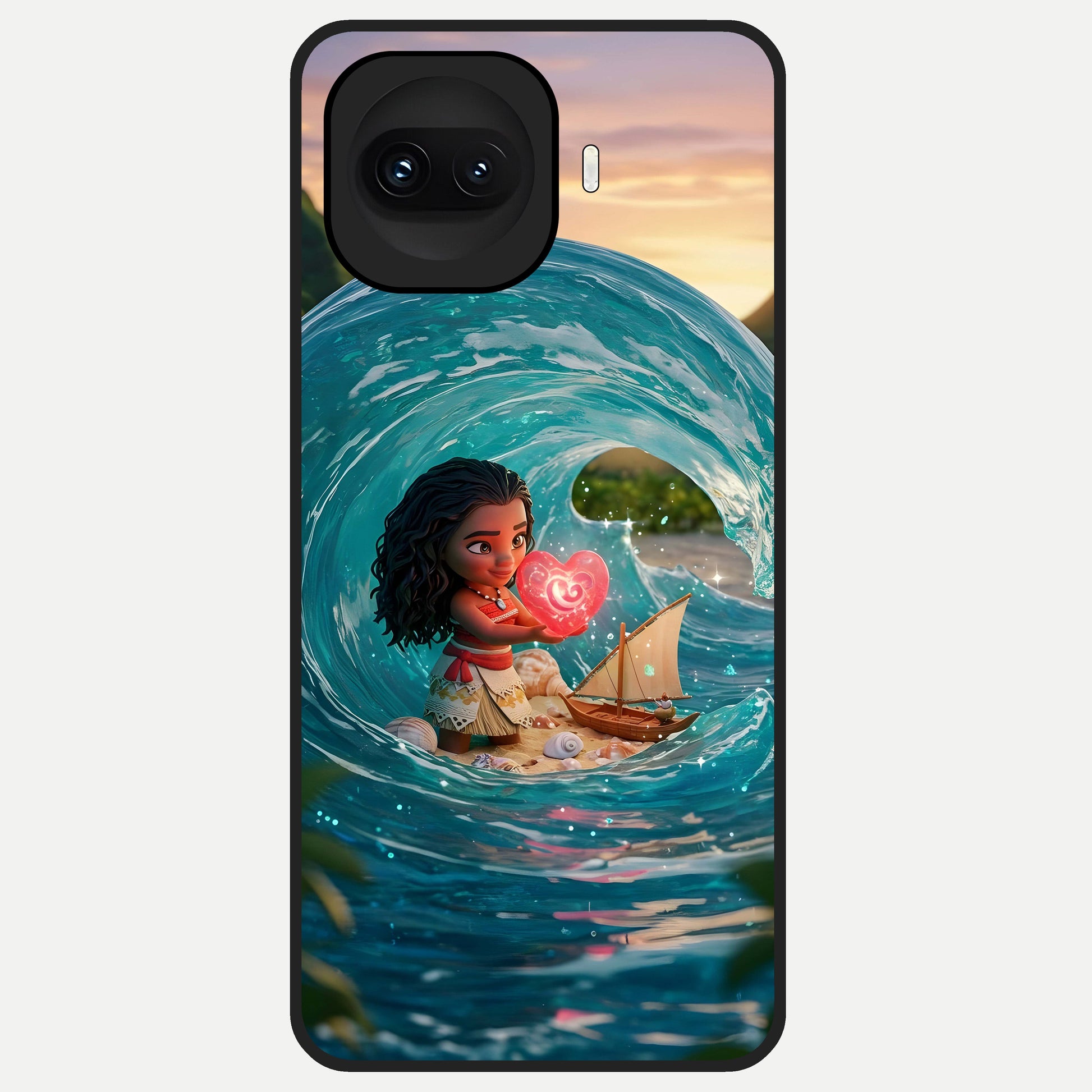  Heart of Ocean Glass Case for iQOO 15R back cover – full design glossy printed glass finish