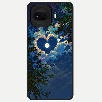  Heart With Moon Sky Glass Case for iQOO 15R back cover – full design glossy printed glass finish