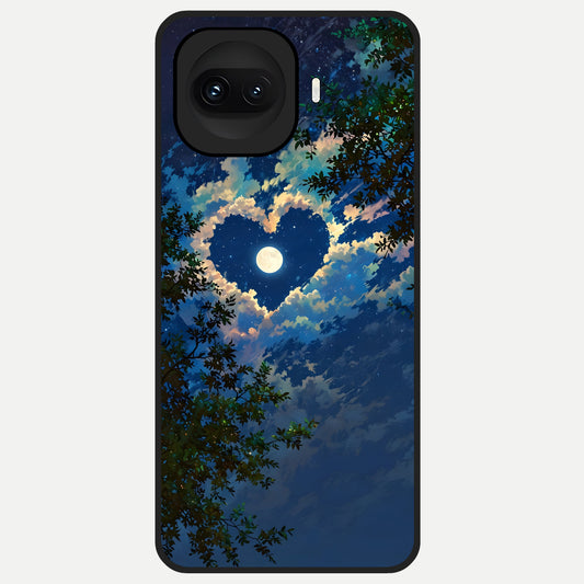  Heart With Moon Sky Glass Case for iQOO 15R back cover – full design glossy printed glass finish