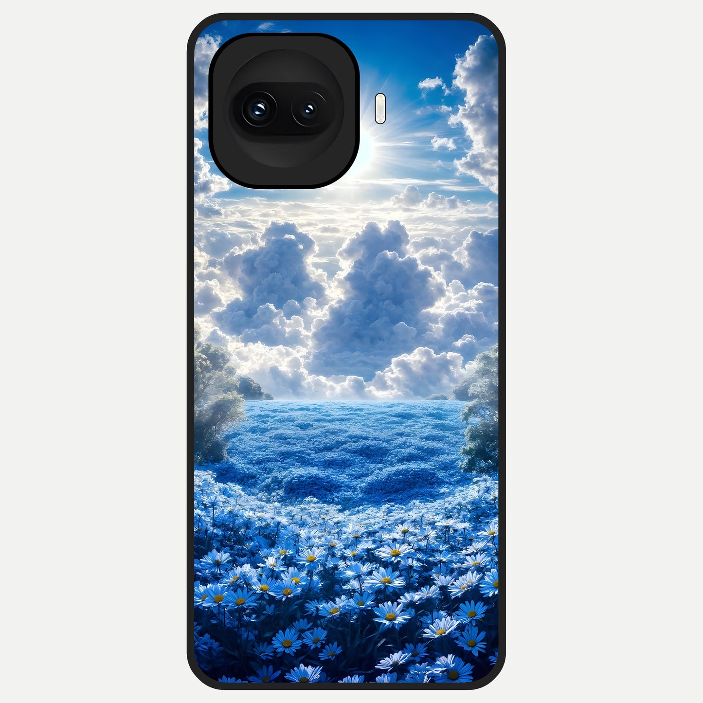  Heavenly Daisy Horizon Glass Case for iQOO 15R back cover – full design glossy printed glass finish