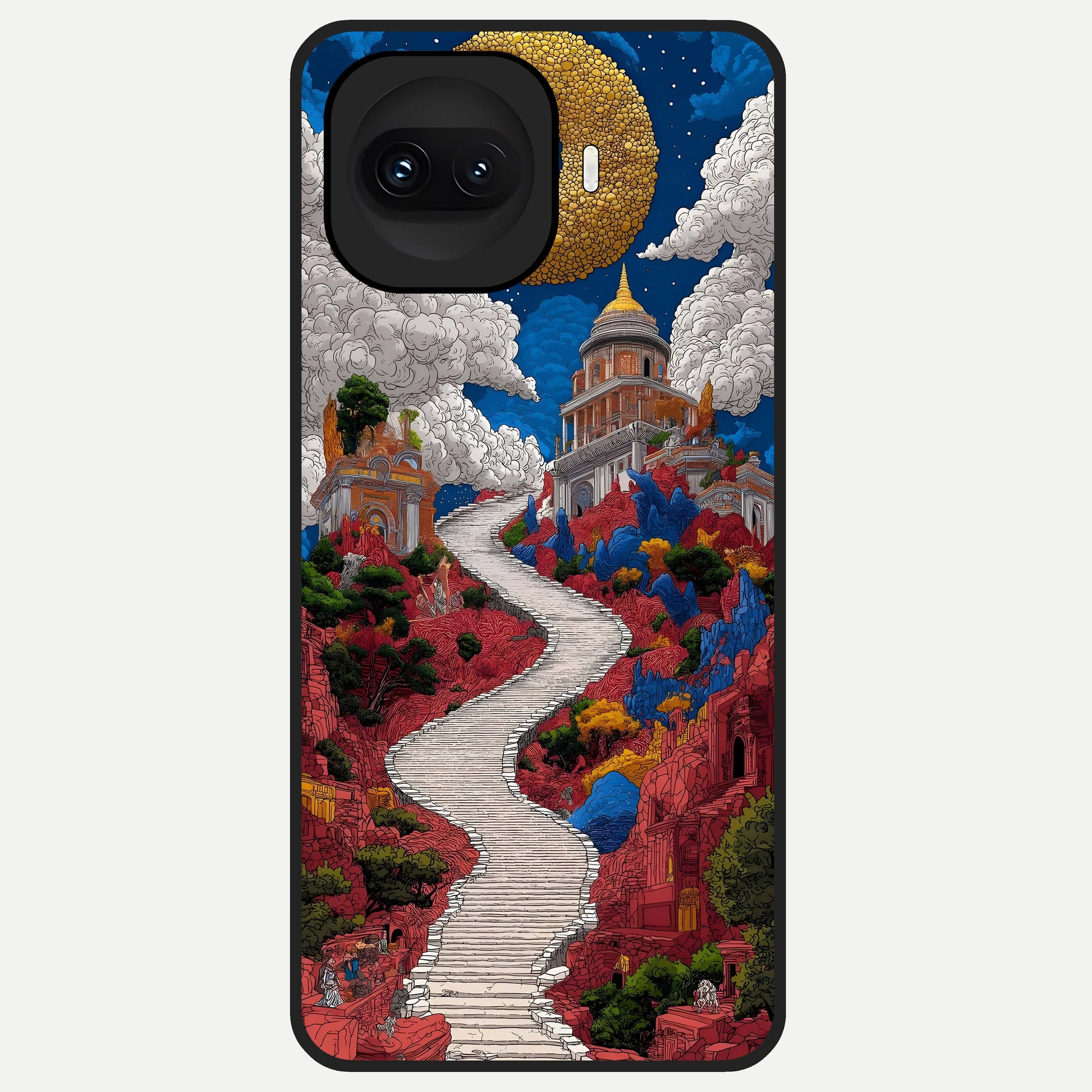  Heavenly Moon Path Glass Case for iQOO 15R back cover – full design glossy printed glass finish
