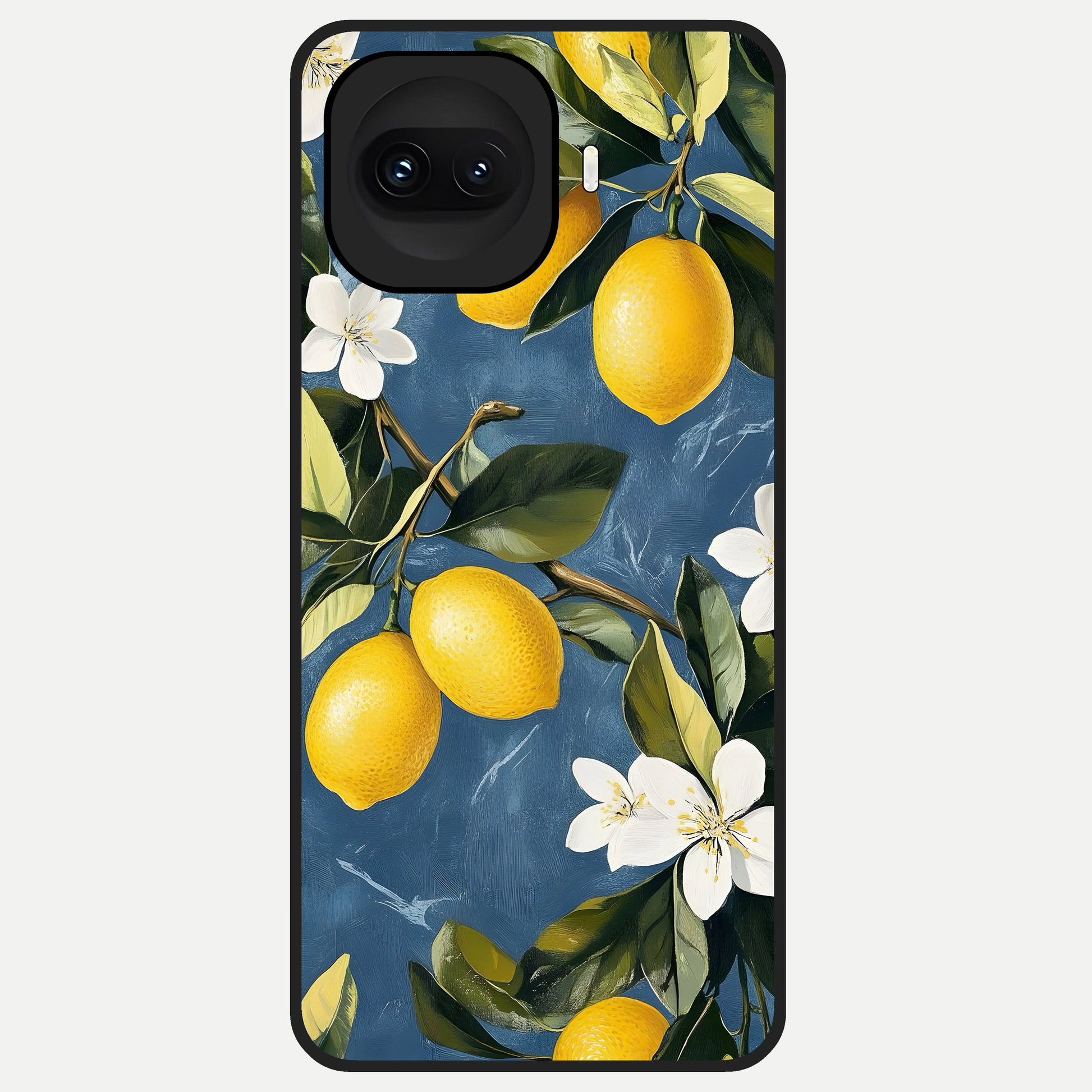  Lemon Dream Garden Glass Case for iQOO 15R back cover – full design glossy printed glass finish