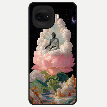  Lotus Divine Peace Glass Case for iQOO 15R back cover – full design glossy printed glass finish