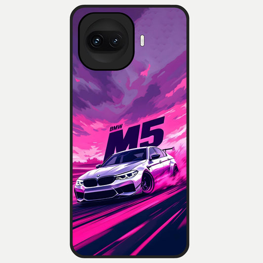  MS Neon Car Glass Case for iQOO 15R back cover – full design glossy printed glass finish