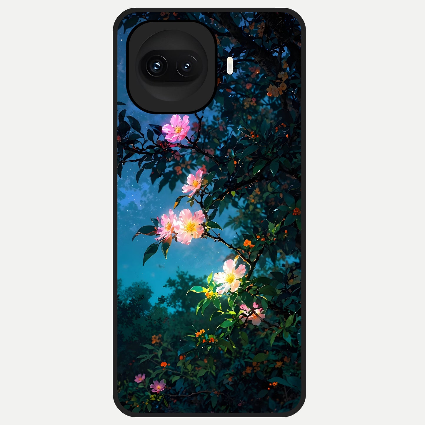  Midnight Bloom Glow Glass Case for iQOO 15R back cover – full design glossy printed glass finish