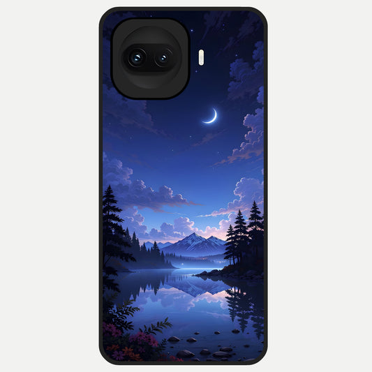  Midnight Lake Peace Glass Case for iQOO 15R back cover – full design glossy printed glass finish