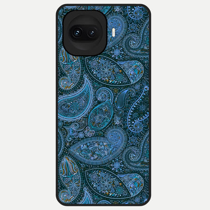  Midnight Paisley Glow Glass Case for iQOO 15R back cover – full design glossy printed glass finish
