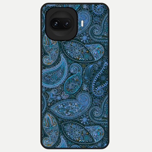  Midnight Paisley Glow Glass Case for iQOO 15R back cover – full design glossy printed glass finish