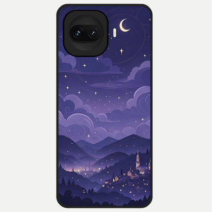  Minimal Night View Glass Case for iQOO 15R back cover – full design glossy printed glass finish