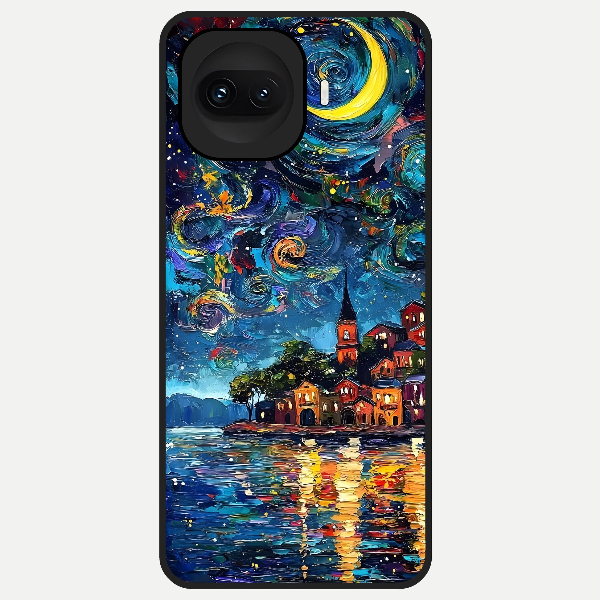  Moonlight Harbor Glow Glass Case for iQOO 15R back cover – full design glossy printed glass finish