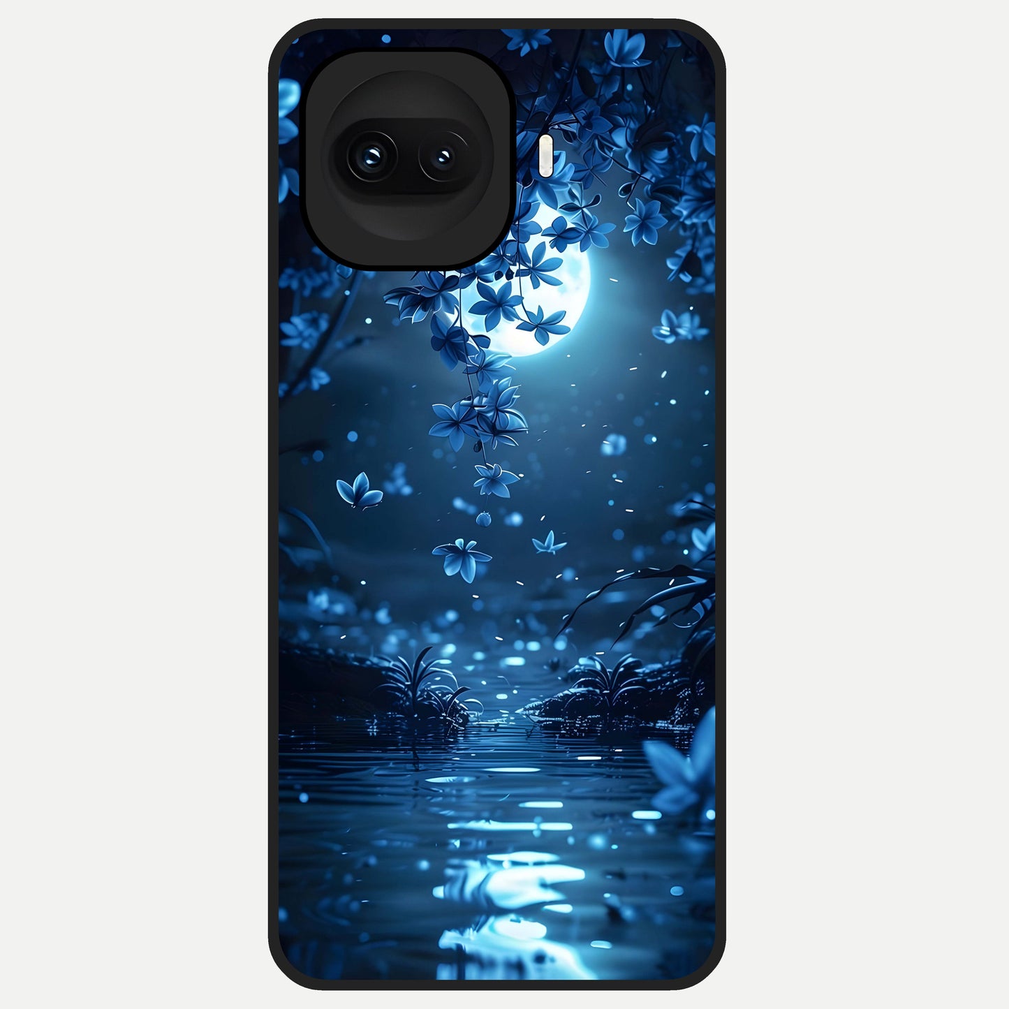  Moonlight Petal Dream Glass Case for iQOO 15R back cover – full design glossy printed glass finish