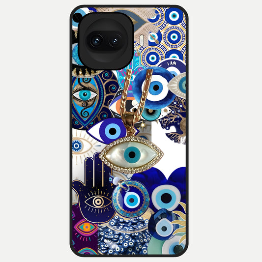  Mystic Charm Eye Glass Case for iQOO 15R back cover – full design glossy printed glass finish