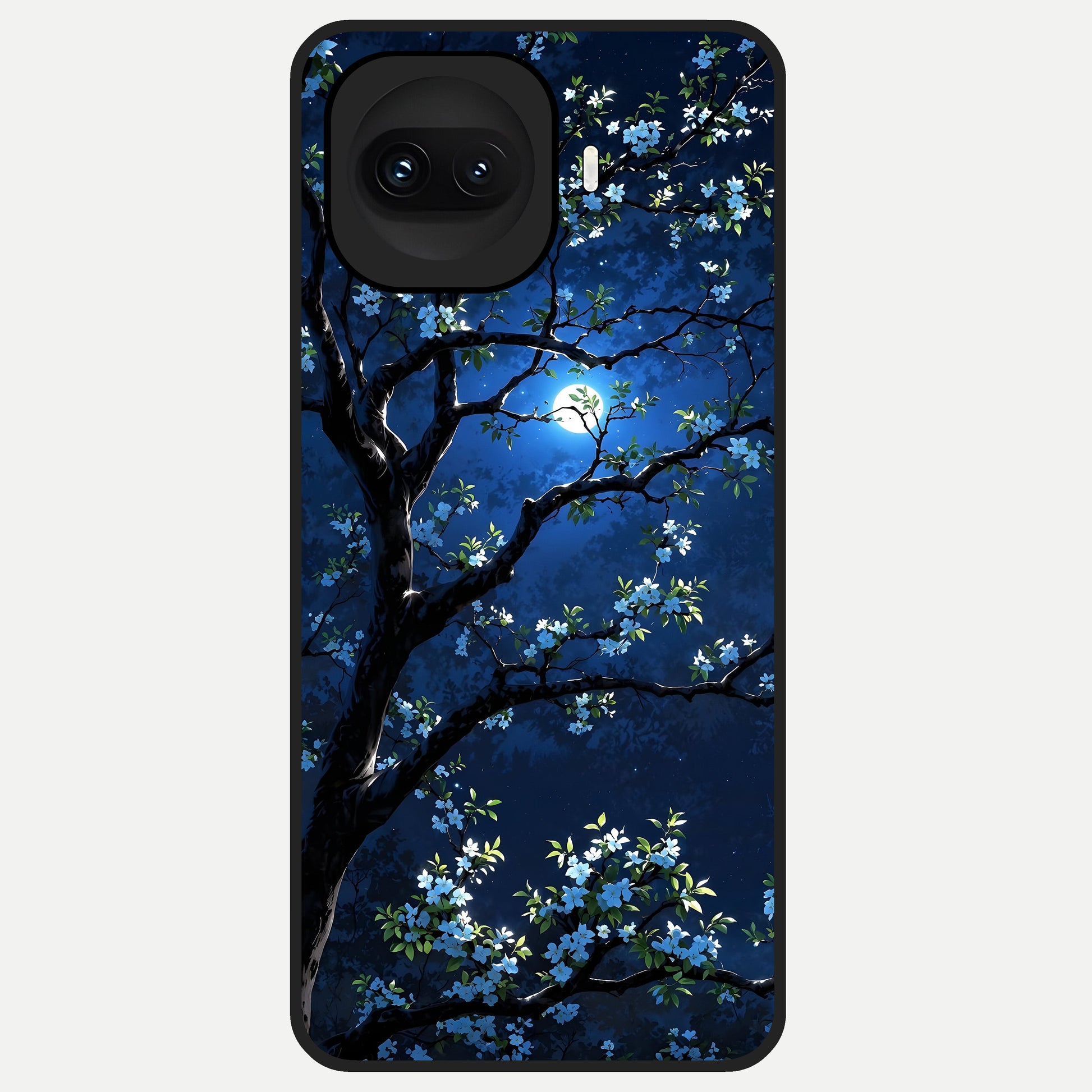  Mystic Floral Night Glass Case for iQOO 15R back cover – full design glossy printed glass finish