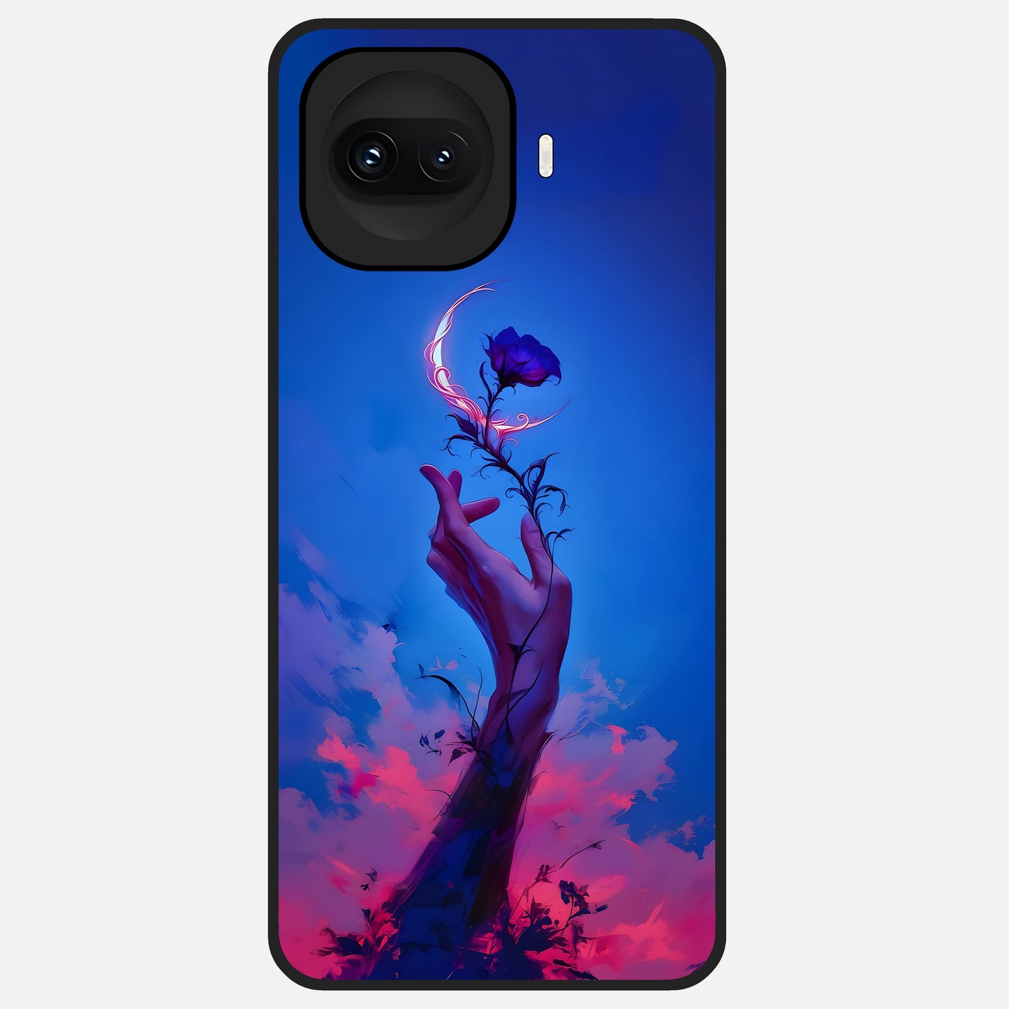  Mystic Hand Glass Case for iQOO 15R back cover – full design glossy printed glass finish