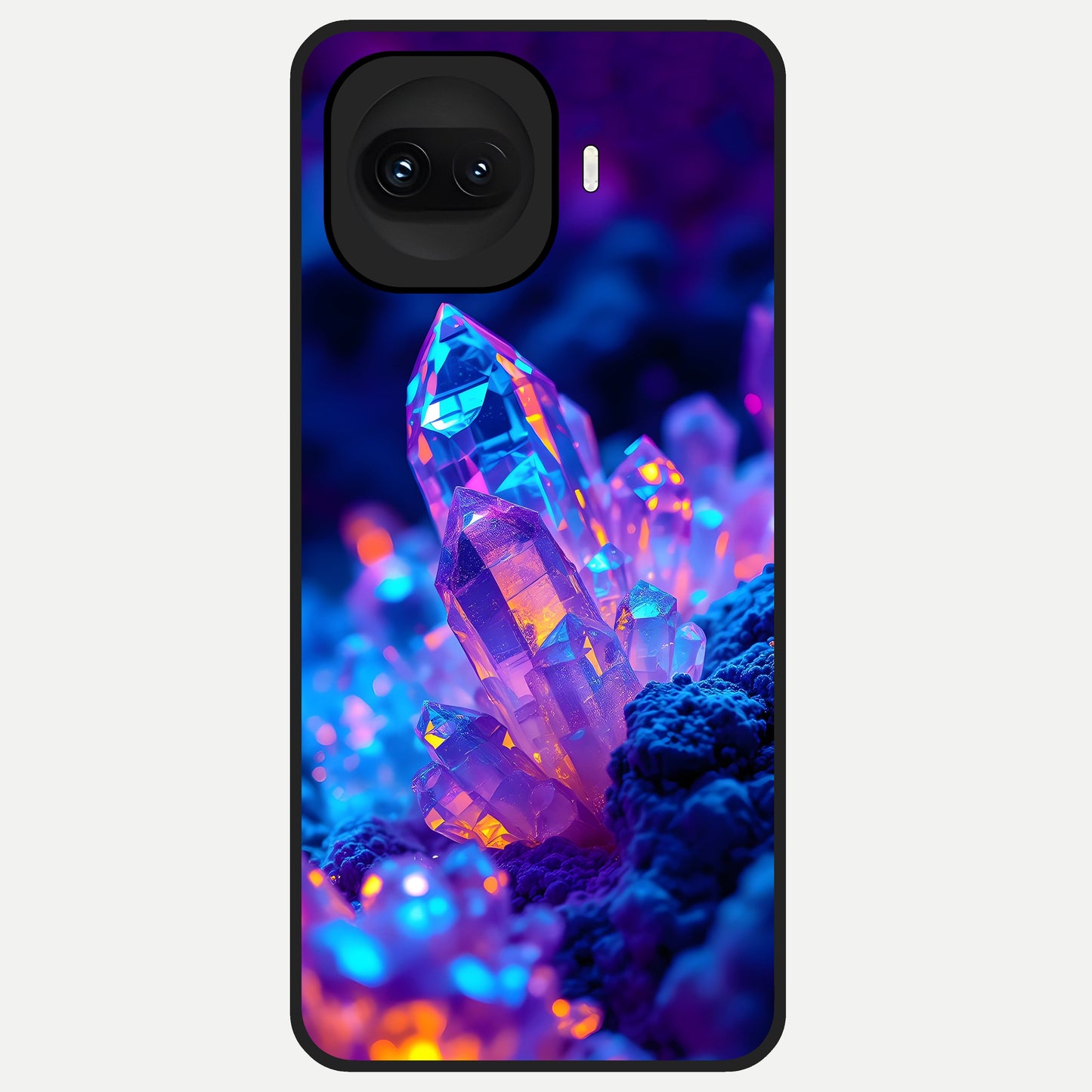  Neon Aura Shards Glass Case for iQOO 15R back cover – full design glossy printed glass finish
