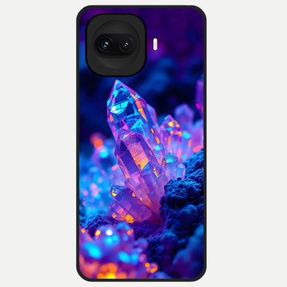  Neon Aura Shards Glass Case for iQOO 15R back cover – full design glossy printed glass finish