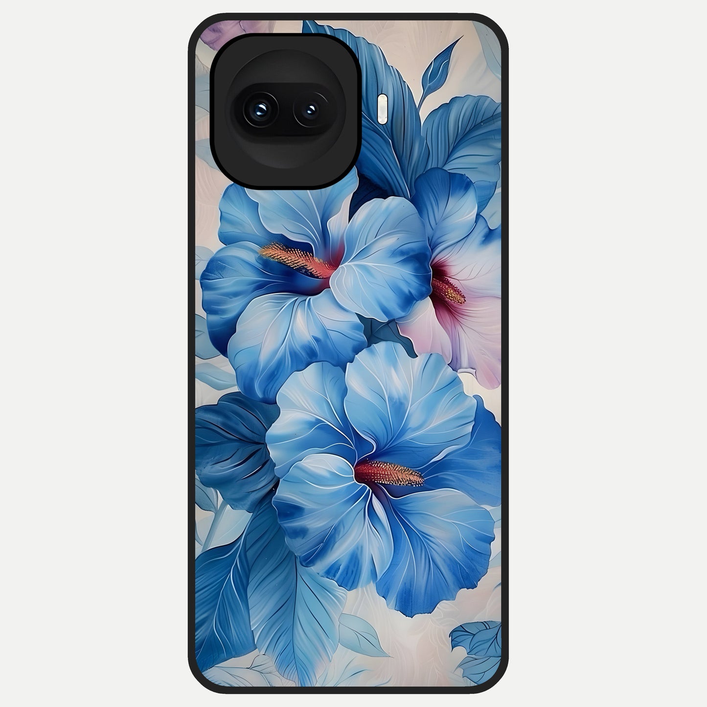  Ocean Hibiscus Grace Glass Case for iQOO 15R back cover – full design glossy printed glass finish