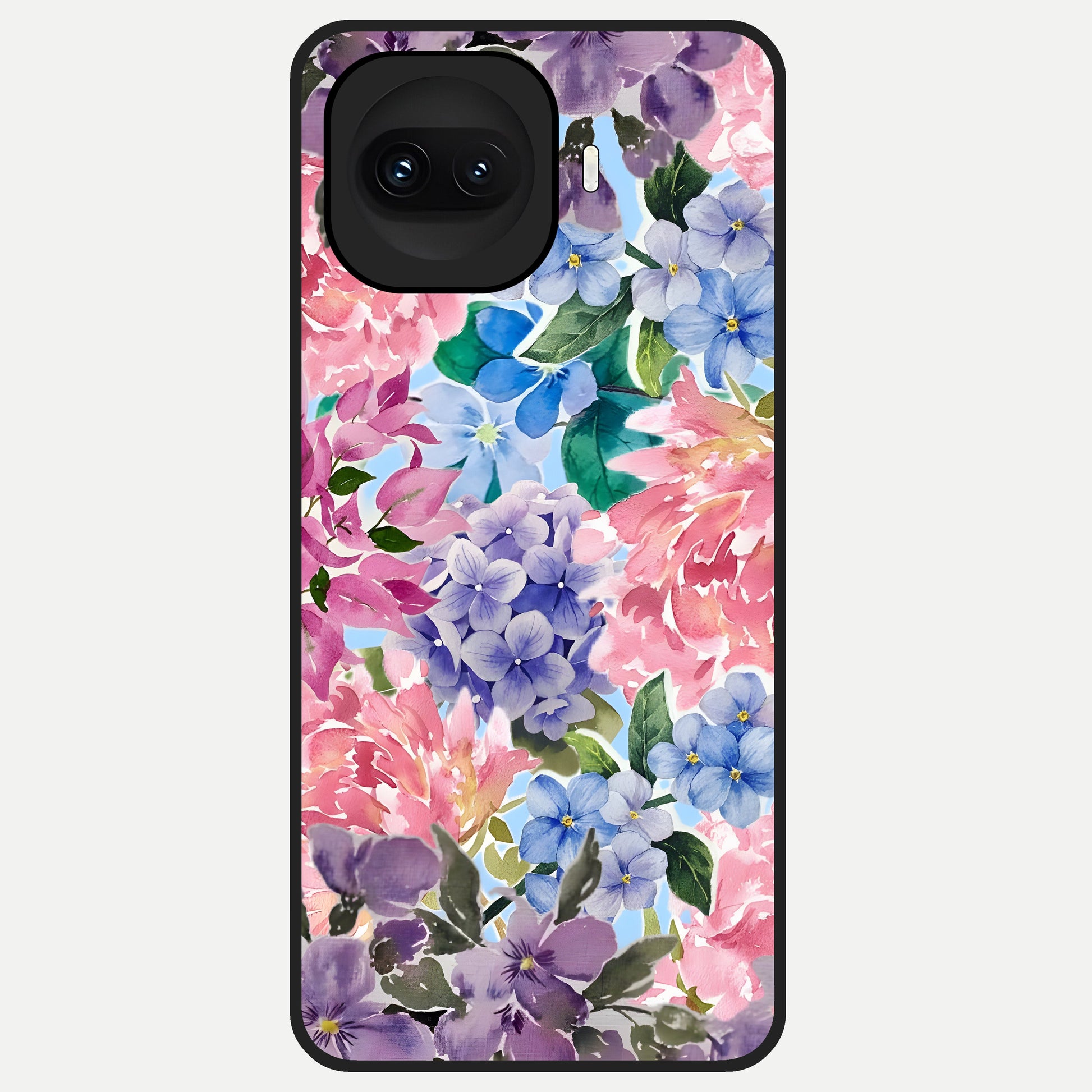  Pastel Floral Mix Glass Case for iQOO 15R back cover – full design glossy printed glass finish