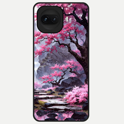  Pink Sunflower Glow Glass Case for iQOO 15R back cover – full design glossy printed glass finish