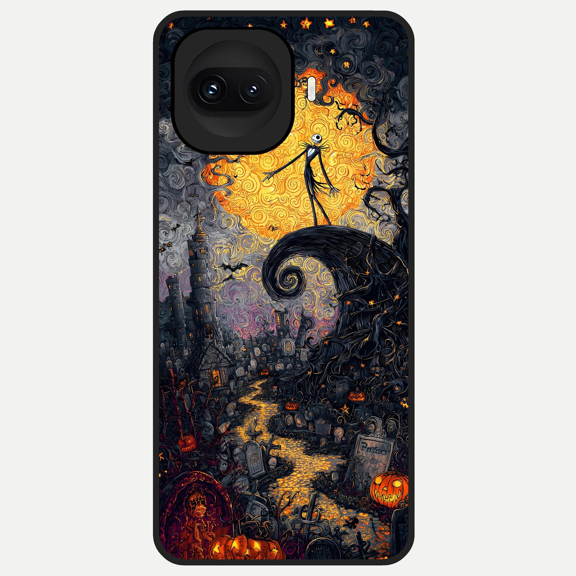  Pumpkin Moonlight Tale Glass Case for iQOO 15R back cover – full design glossy printed glass finish