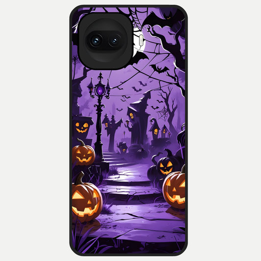  Pumpkin Patch Halloween Glass Case for iQOO 15R back cover – full design glossy printed glass finish