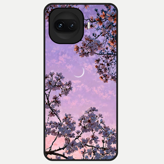  Purple Serenity Moon Glass Case for iQOO 15R back cover – full design glossy printed glass finish