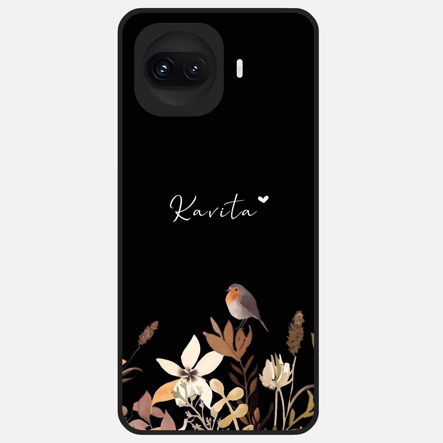  Quiet Garden Tune Custom Name Glass Case for iQOO 15R back cover – full design glossy printed glass finish