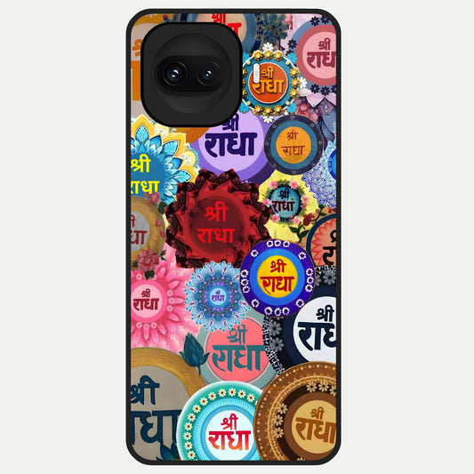  Radha Divine Bloom Glass Case for iQOO 15R back cover – full design glossy printed glass finish